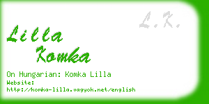 lilla komka business card